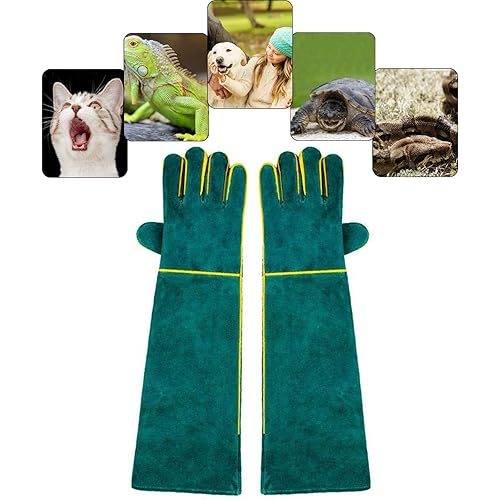 PeSandy Animal Handling Gloves Bite Proof, 40CM Durable Bite Resistant Gloves for Bathing,Grooming,Welding, Handling Dog/Cat/Bird/Snake/Parrot/Lizard/Reptile- Scratch/Bite Resistant Protection Gloves - 40CM
