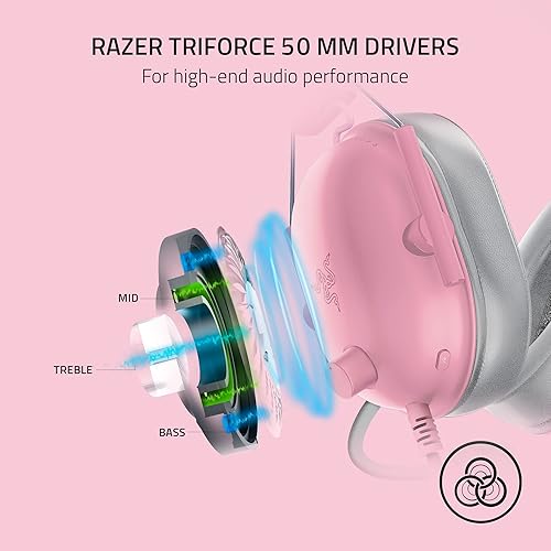 Miniatura 2 de Razer BlackShark V2 X Auriculares para juegos: sonido envolvente espacial THX 7.1, controladores de 50 mm, almohadillas de espuma con memoria