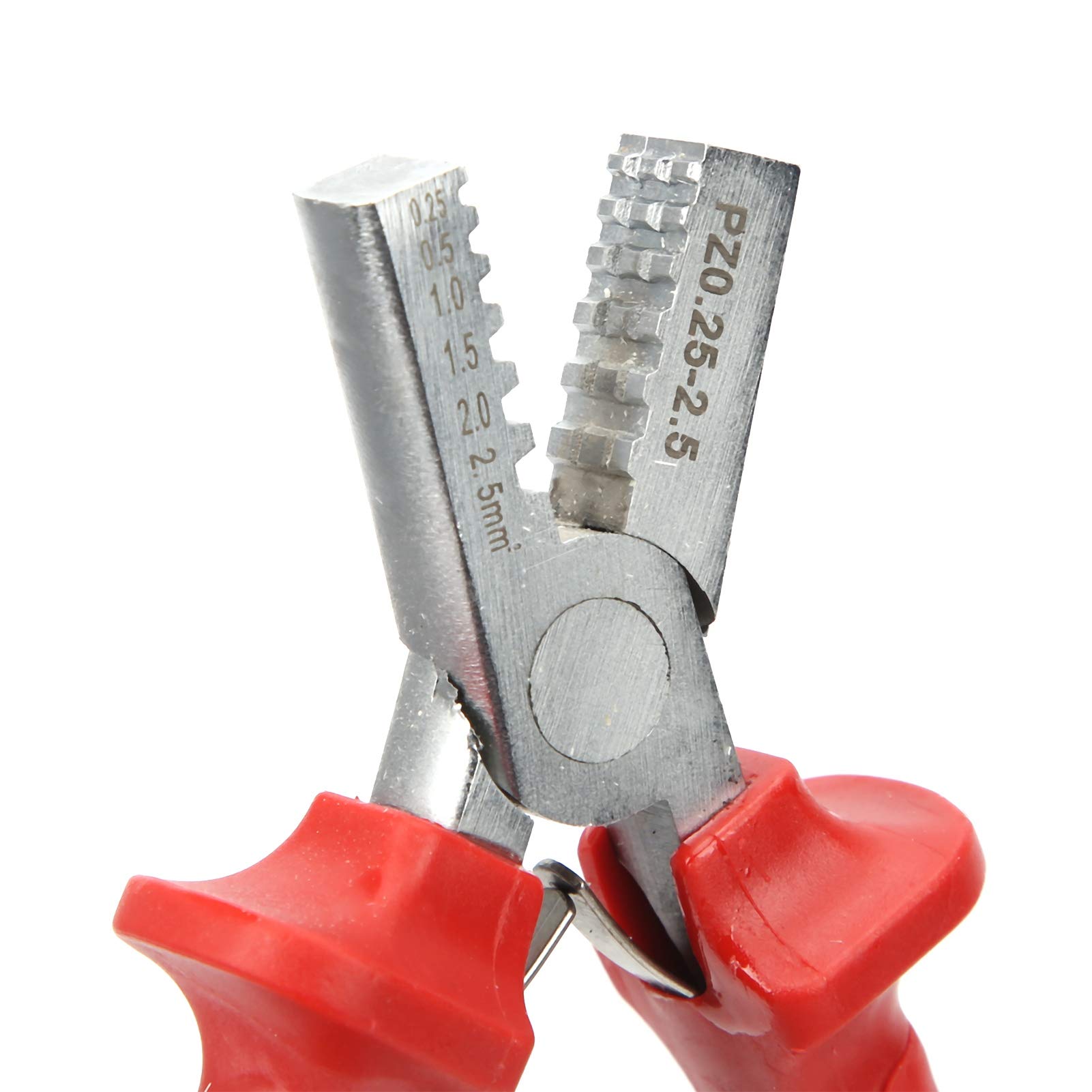 Pinze per Cavi, 45 Pinza spelafili in Acciaio, Pinza spelafili per crimpatura Fili, Pinza crimpatrice, Strumento crimpatrice, Attrezzi per elettricisti 0,252,5 mm