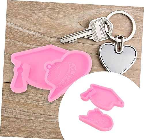 Miniatura 9 de ABOOFAN 8 moldes de silicona para llavero, moldes de silicona para caramelos, graduación, dulces, moldes de silicona para casquillo de soltero,