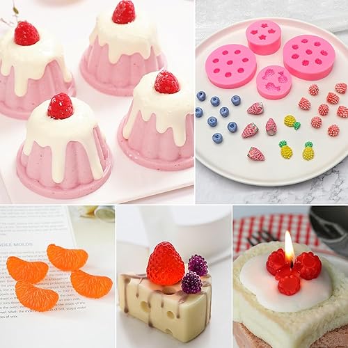 Miniatura 7 de Moldes para velas de fondant de frutas, moldes de silicona para aperitivos, moldes de comida de gomitas de chocolate con formas 3D de naranja,