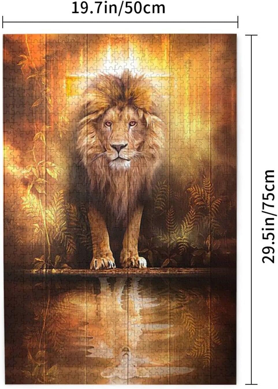 Jesus and Lion Jigsaw Puzzles 1000 Pieces for Adults - Puzzles for Adults and Children Home Decoration