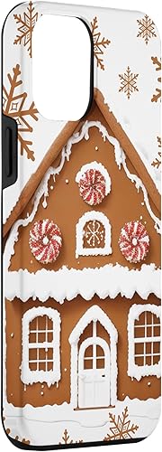 Miniatura 3 de iPhone 13 Pro Max Casas de jengibre y copos de nieve lindo estuche de Navidad
