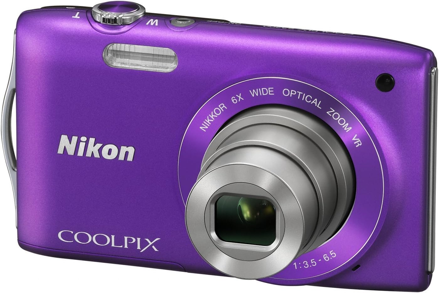 Nikon Coolpix S3300 Digital Camera - Purple (16MP, 6x Optical Zoom) 2.7 inch LCD (Renewed)