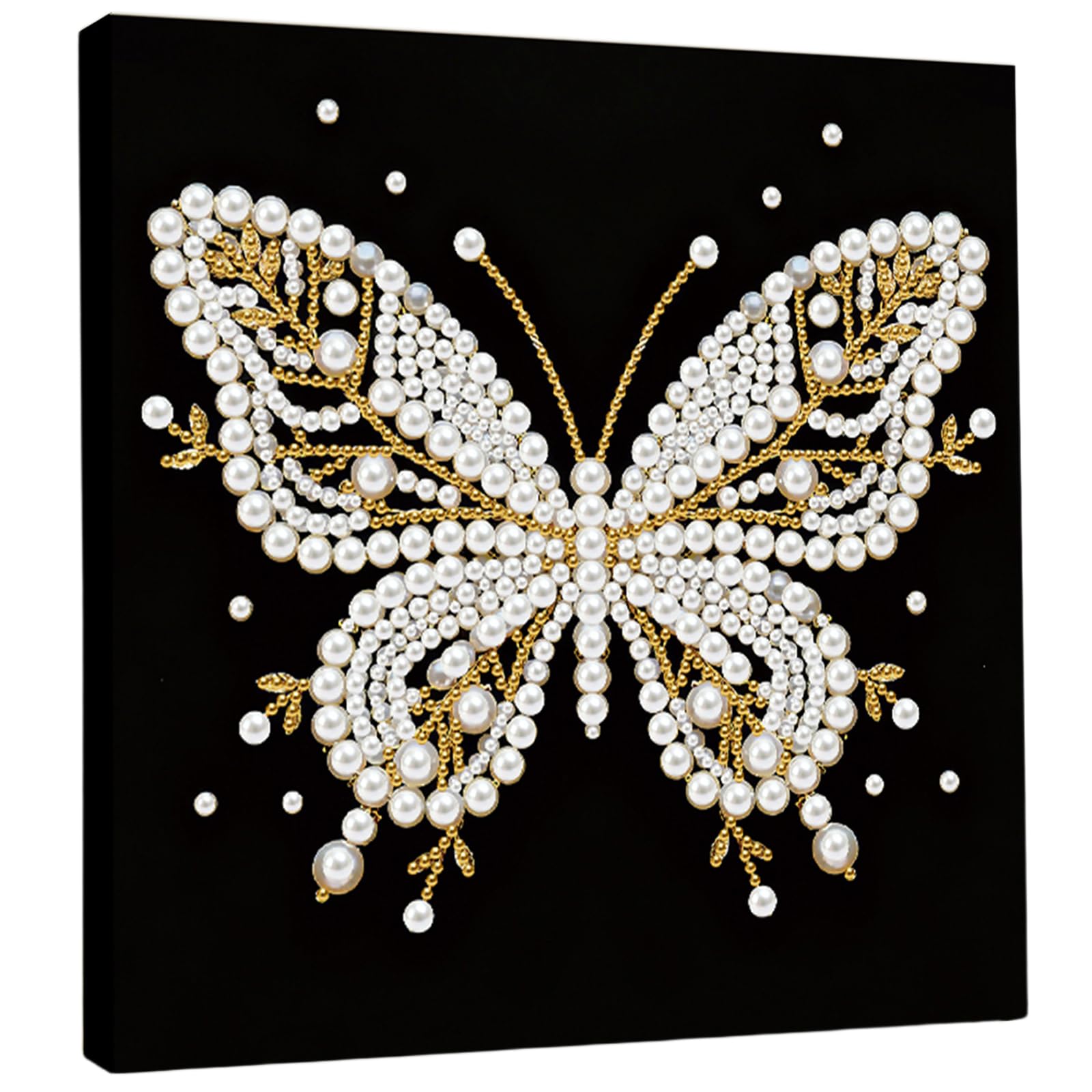 Butterfly DIY Pearl Painting Kit for Adults Home Wall Decor 25x25cm with Frame