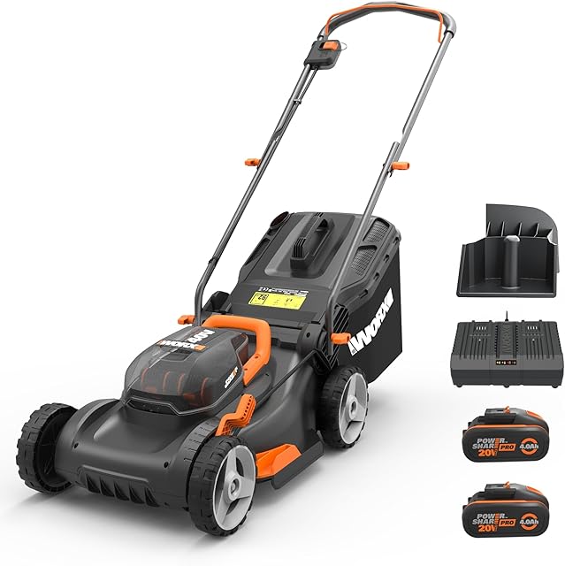 Worx Worx WG743E Akku-Rasenmäher 40V (2x 20V) PowerShare 40 cm 50L Korb — Rasenmäher