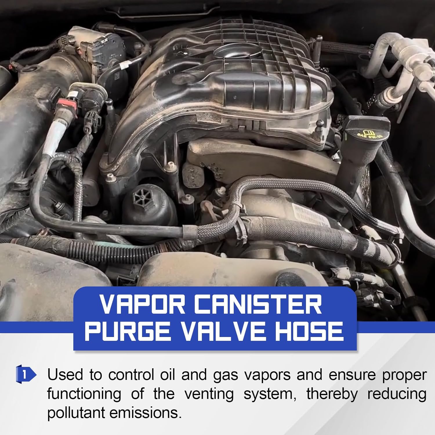 68189075AE Vapor Canister Purge Valve Hose Evaporator Tube for 2014-2015 Jeep Grand Cherokee 2014-2015 Dodge Durango