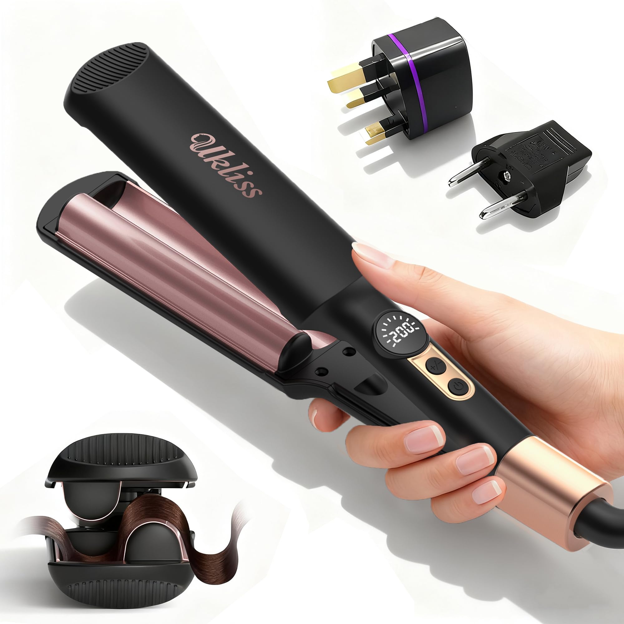 Amazon.com: Travel Mini Waver Hair Tool Crimper for Women 0.4 inch