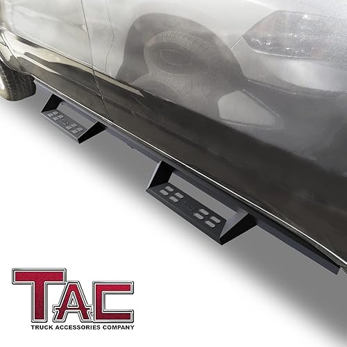 Miniatura 2 de TAC - Estribos de francotirador compatibles con Dodge Ram 1500 Crew Cab 2019-2023 excepto Ram 1500 Classic Camión Pickup de 4 pulgadas con textura