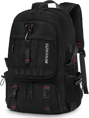 Miniatura 1 de Mochila de viaje, mochila grande para laptop de 35 L, mochila de mano aprobada por aerolíneas, resistente al agua, se adapta a portátiles de 17