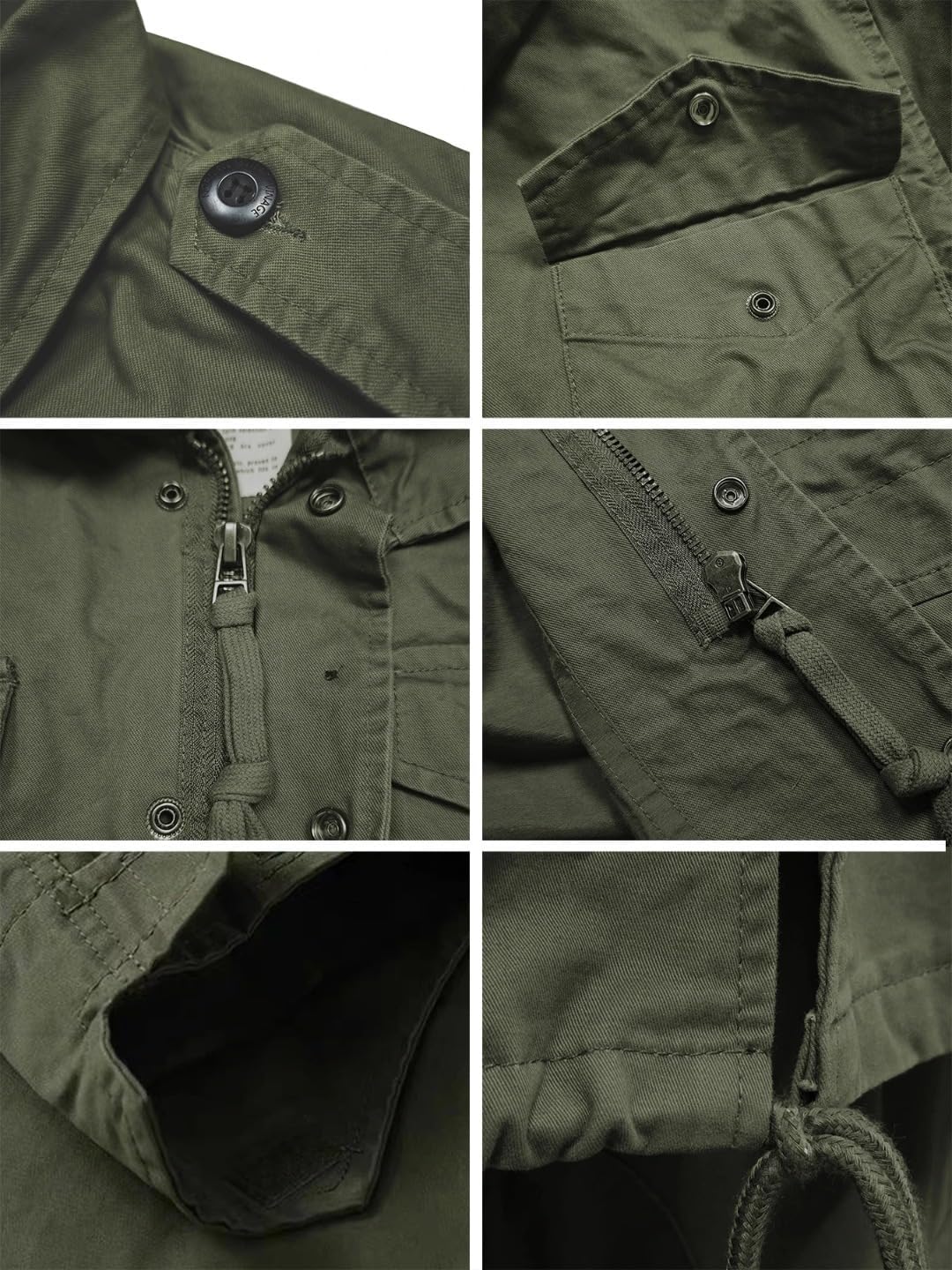 Men's pure cotton field jacket retro multi pocket collar zipper jacket