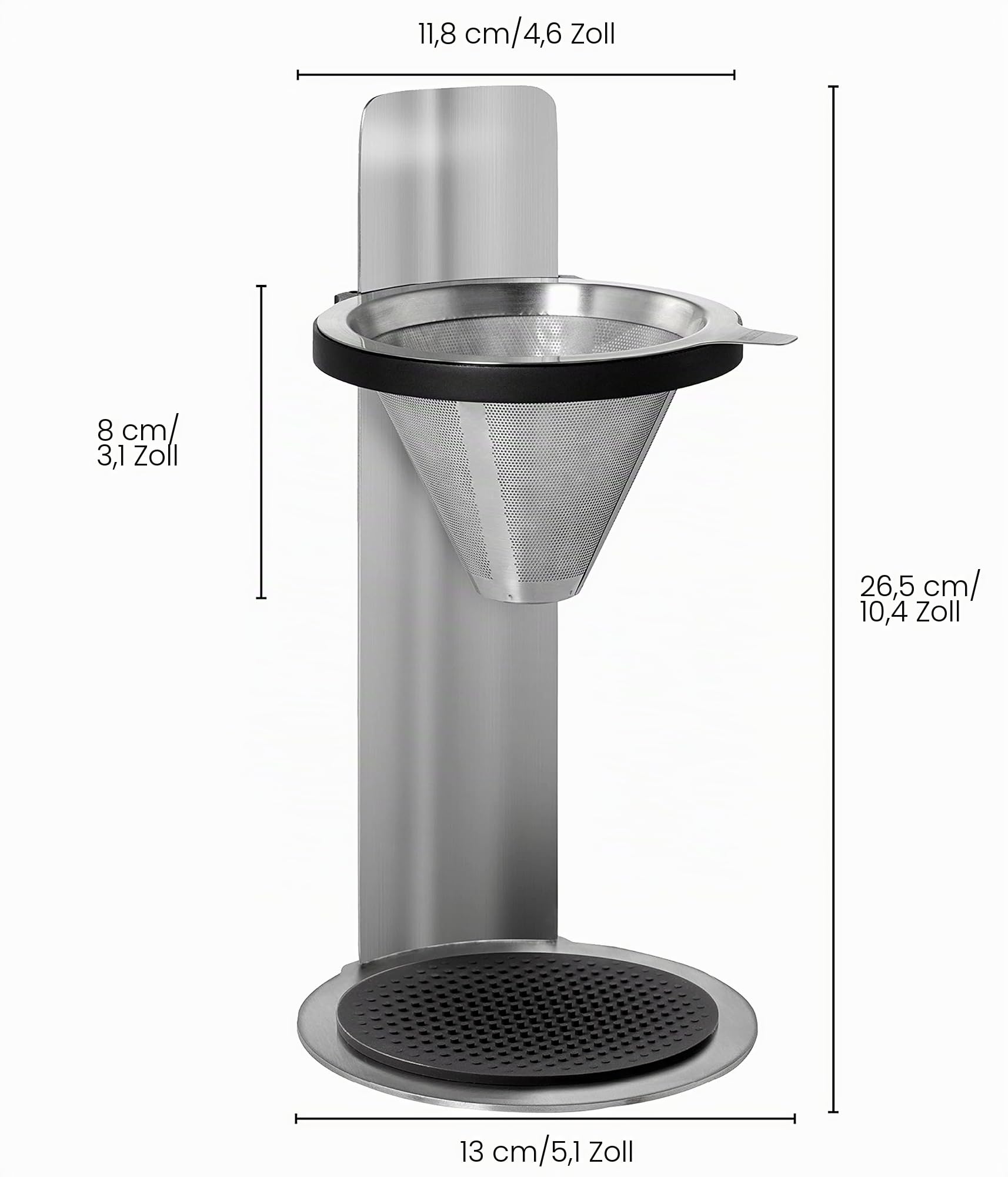 AdHoc Mr. Brew Kaffeebereiter, Pour Over Kaffeefilter mit Permanentfilter