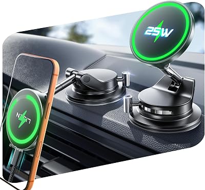 LISEN SuctionPro Wireless Magnetic Car Charger Mount