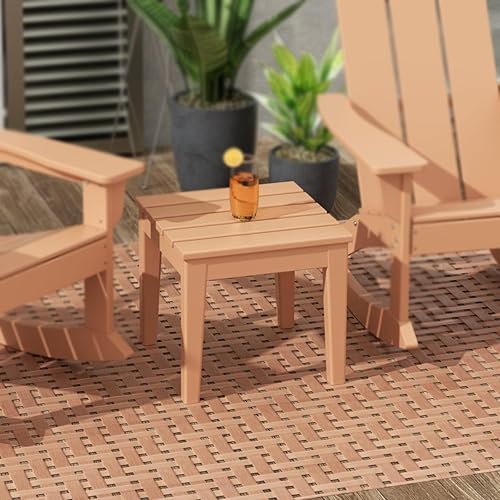 Vista 306 de WestinTrends Dylan Adirondack - Mesa auxiliar redonda para exteriores, color negro