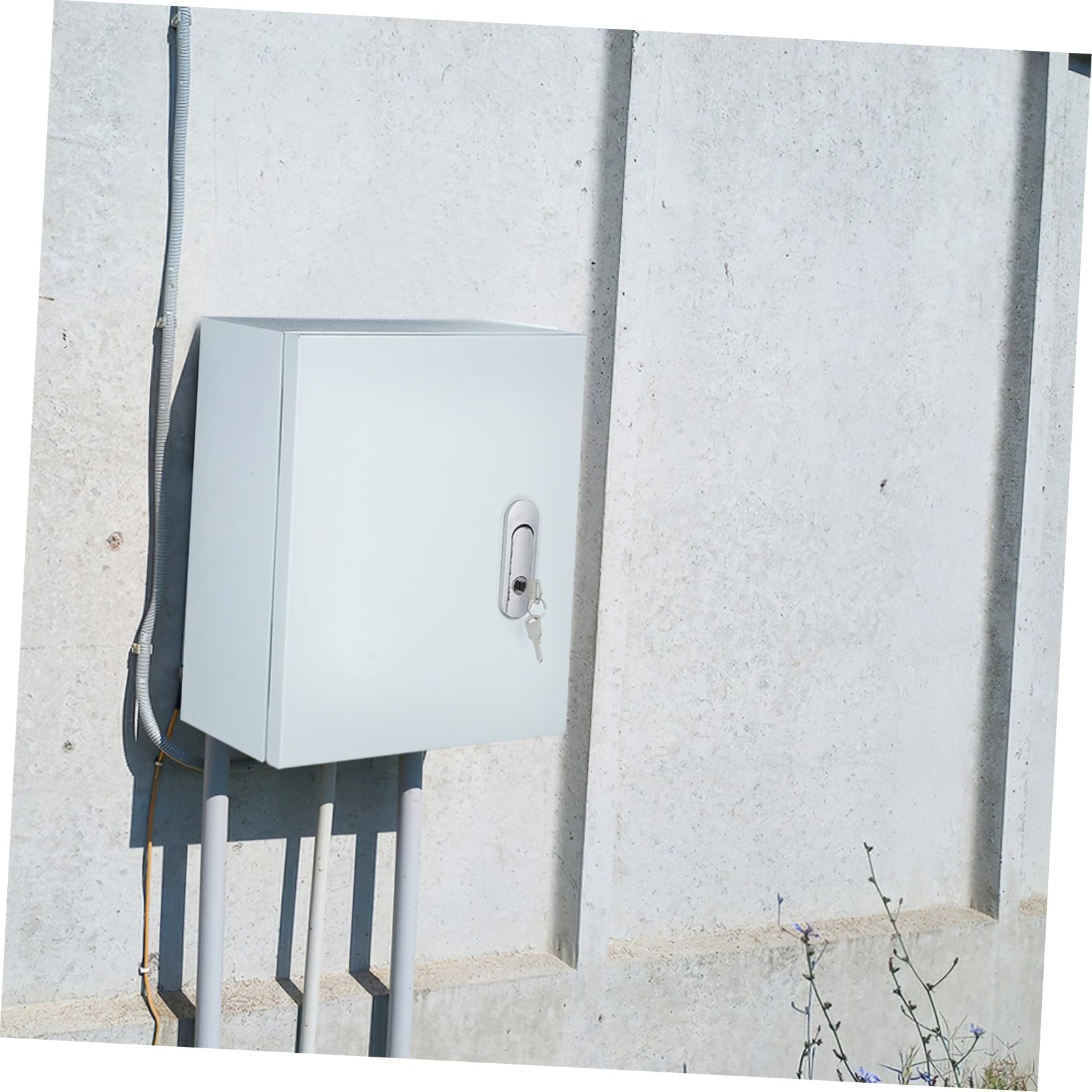 Operitacx Wandmontierter Außenverteilerkasten aus Edelstahl mit Verstärktem Gehäuse und Langem Schloss für Zuverlässige Elektrische Steuerung im Haus