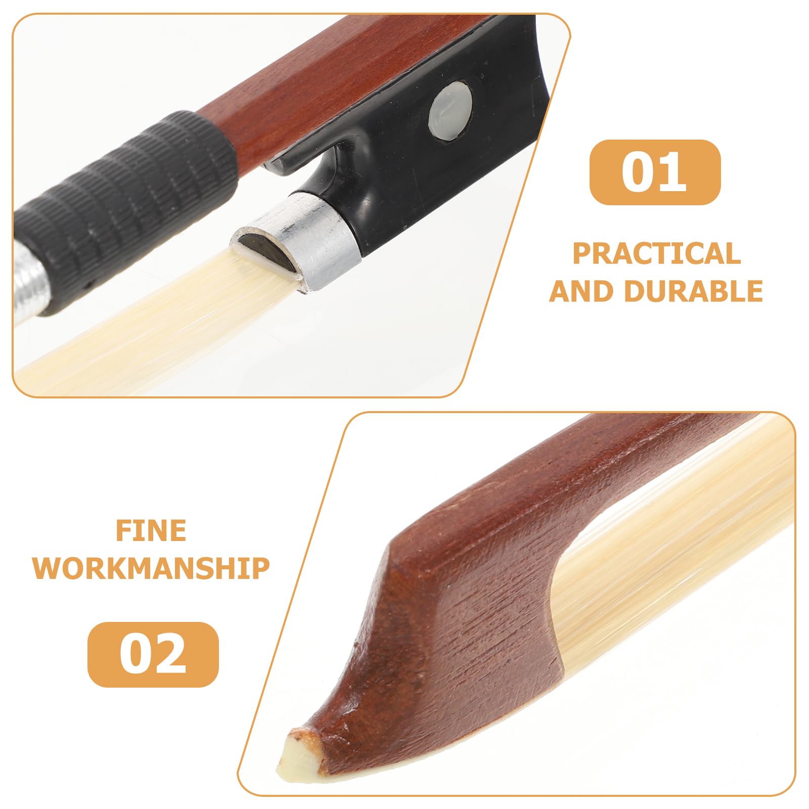 TOYANDONA Archet De Violon Archet De Guitare De Violon Professionnel En Bois De Remplacement De En Bois De De Bien Équilibré Pour La