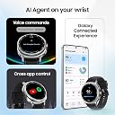 Samsung Galaxy Watch8 Classic (46mm LTE, White) with 3nm Processor | Dual GPS | Sapphire Glass & Stainless Steel | 5ATM & IP68 | BP, ECG, IHRN & Vascular Load Monitoring | Anti-oxidant Index gallery image