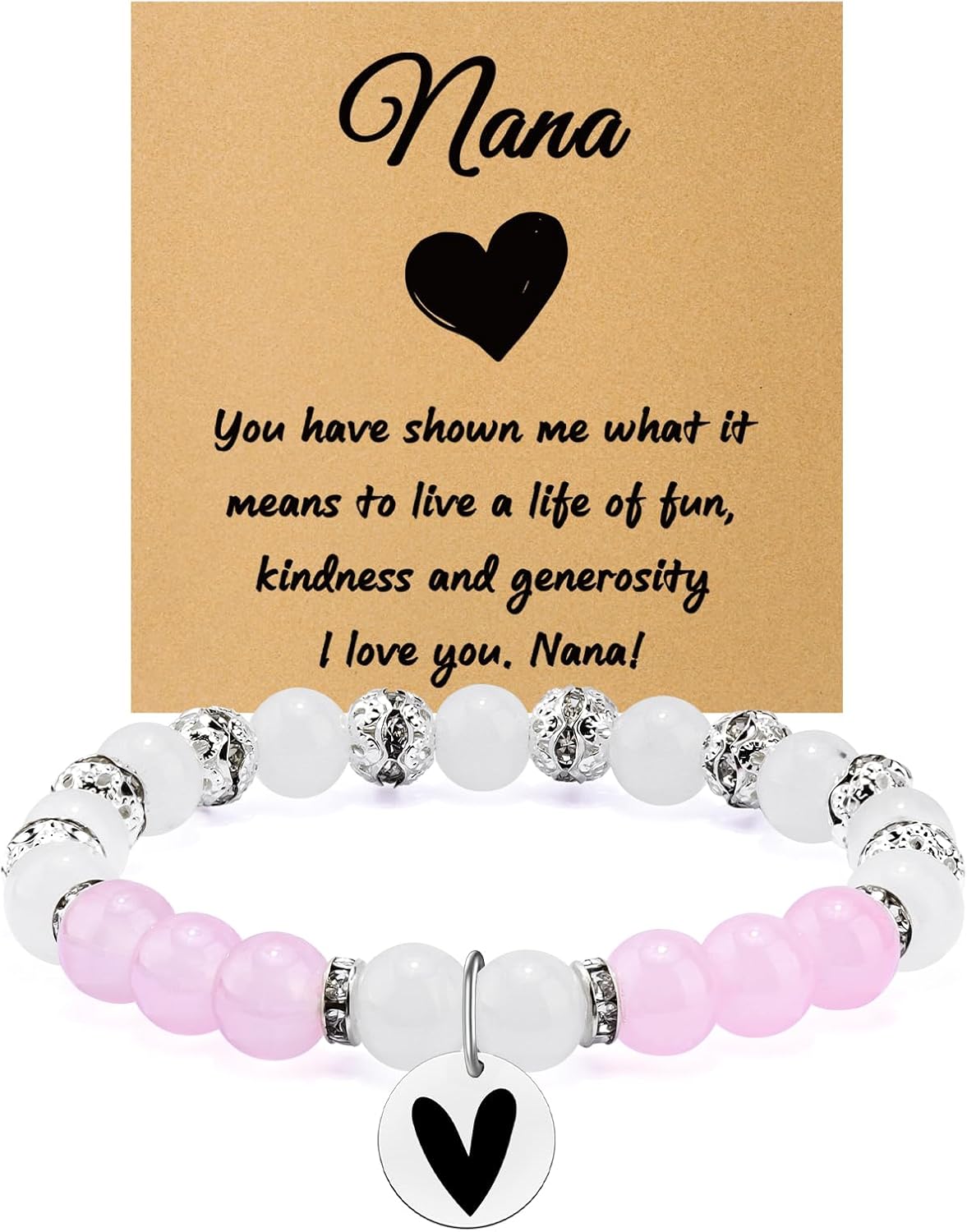 Nana Birthday Gift from Grandson Nana Gift Bracelet for Women Jewelry Mother's Day Gifts Bracelet for Grandmother Grandma Bracelets Jewelry Presents Christmas Thanksgiving Day Presents for Grandma