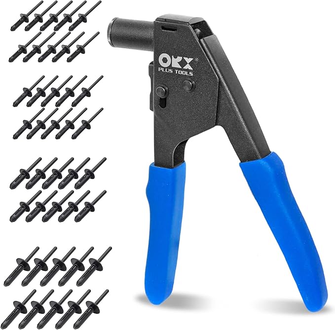 Amazon.com: ORXPLUS Tools 90∘Angle Plastic Rivet Hand Gun Kit One Hand ...