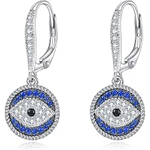 Evil Eye Earrings for Women Sterling Silver Eye Dangle Earrings Minimalis Jewelry Gifts