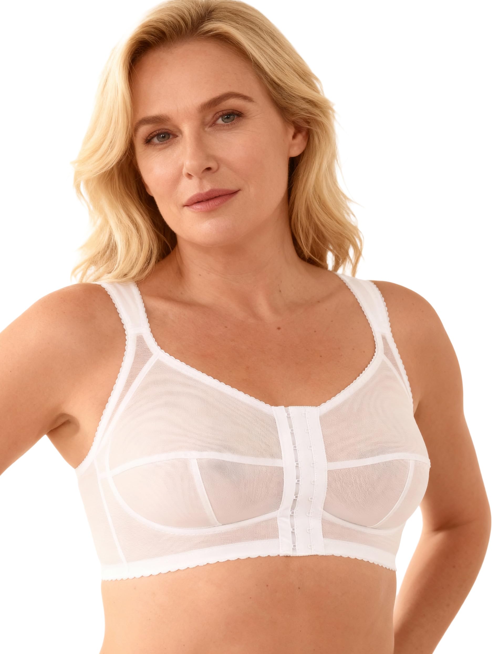 Vivisence Donna Reggiseno Morbido Senza Ferretti Chiusura Frontale Sostegno