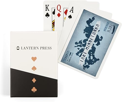 Lake Minnetonka, Minnesota, Lake Essentials, Shape, Acreage y County (52 cartas de póquer, con comodinos)
