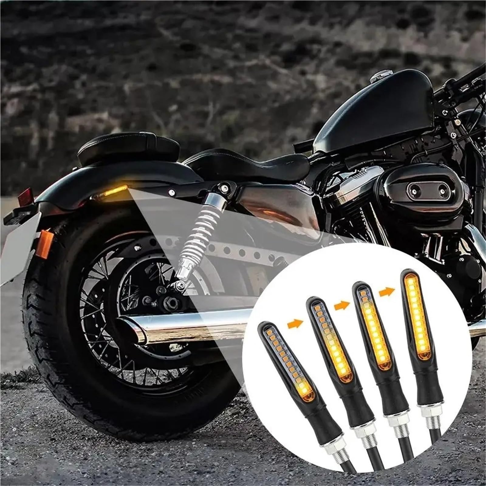 Para Giro de motocicleta para luces universales para LED