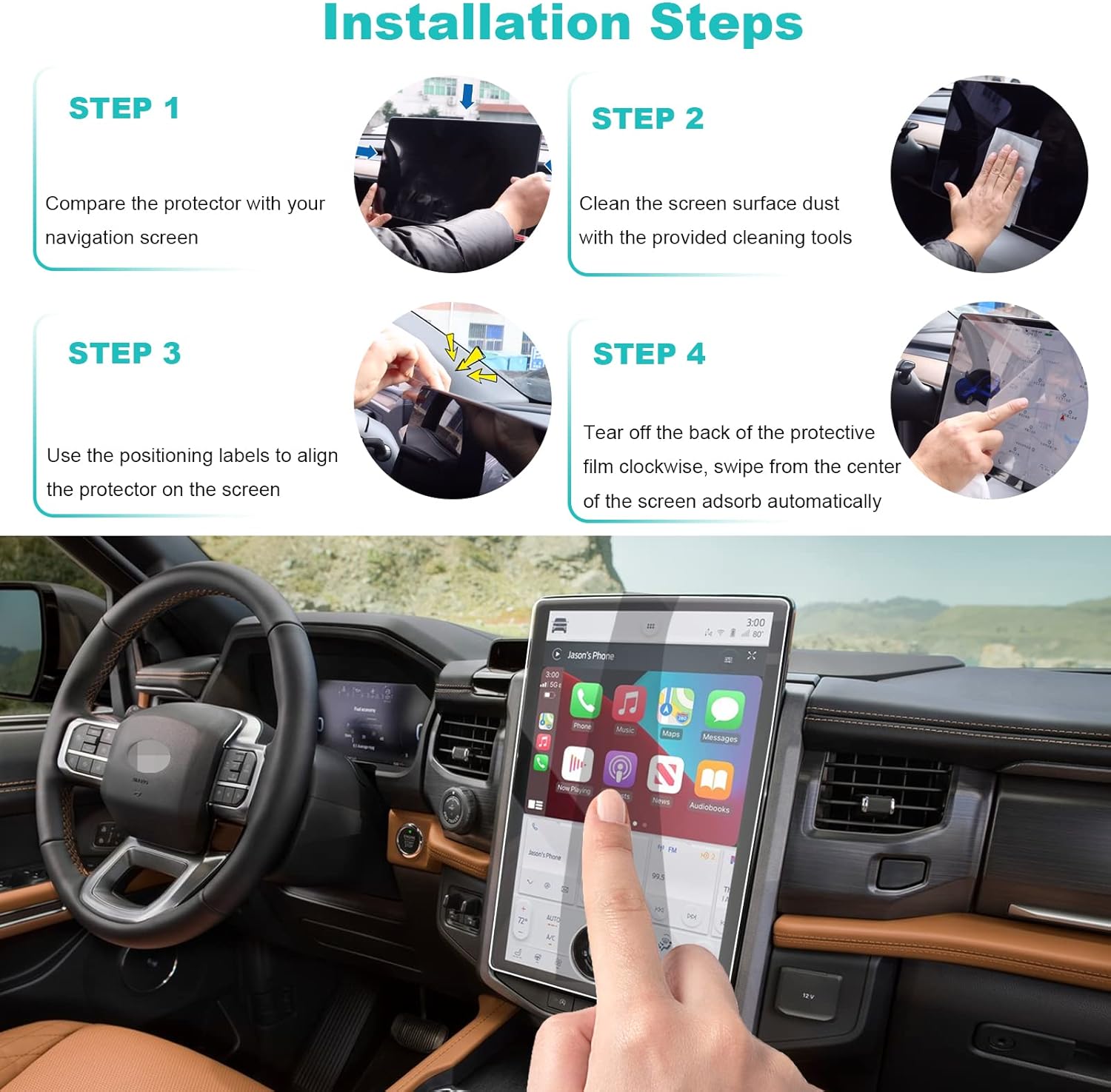 yee pin 2022 expedition screen protector 2022 expedition for 2022 expedition screen 15 5 expedition touch screen hd clear infotainment glass protectiv