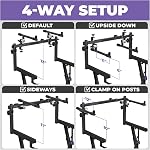 Liquid Stands 2 Tier Keyboard Stand Attachment - Adjustable Electric Digital Piano Stand for 54 - 88 Key Music Keyboards & Synths - Double Stand Extender for Square Tube Z Style Stands