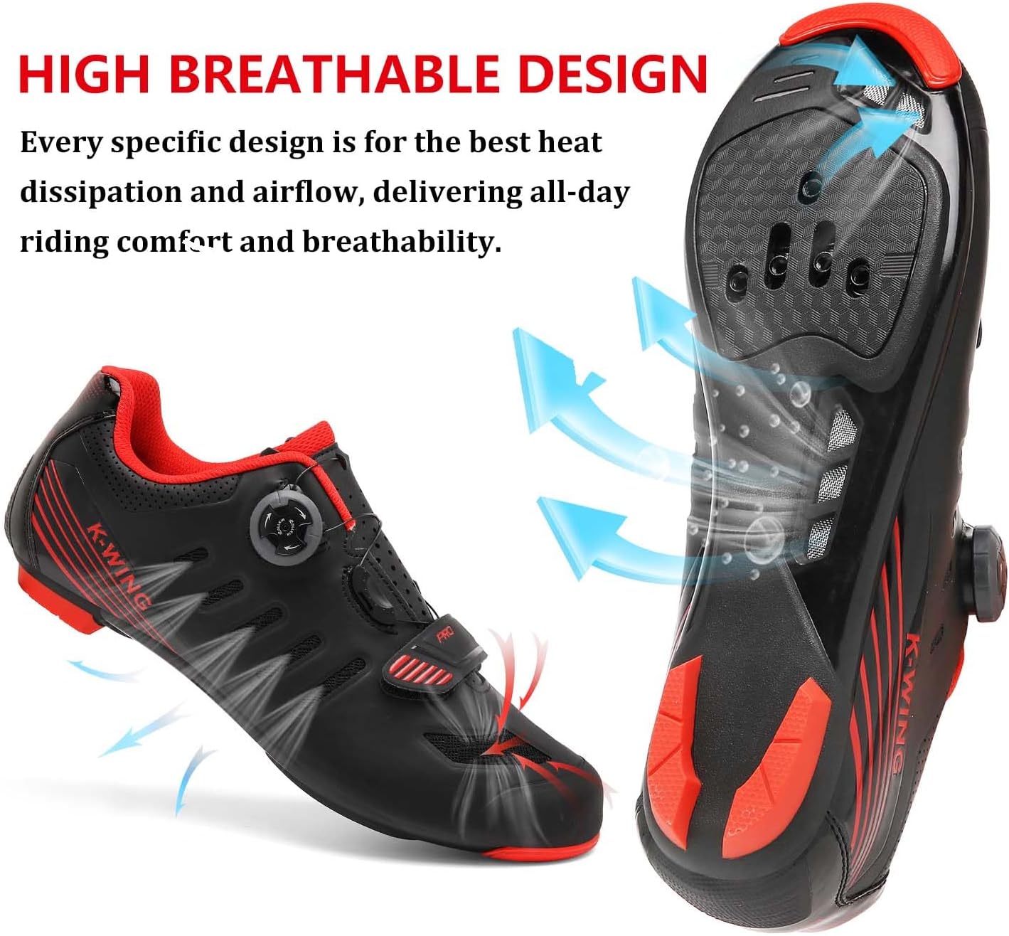 Unisex Cycling Shoes Compatible with pelaton Indoor Road Bike Shoes Mountain Bike Shoes for Men and Women Delta Cleats Clip Outdoor Pedal Bicycle Shoes MTB Shoes for Men - Image 4