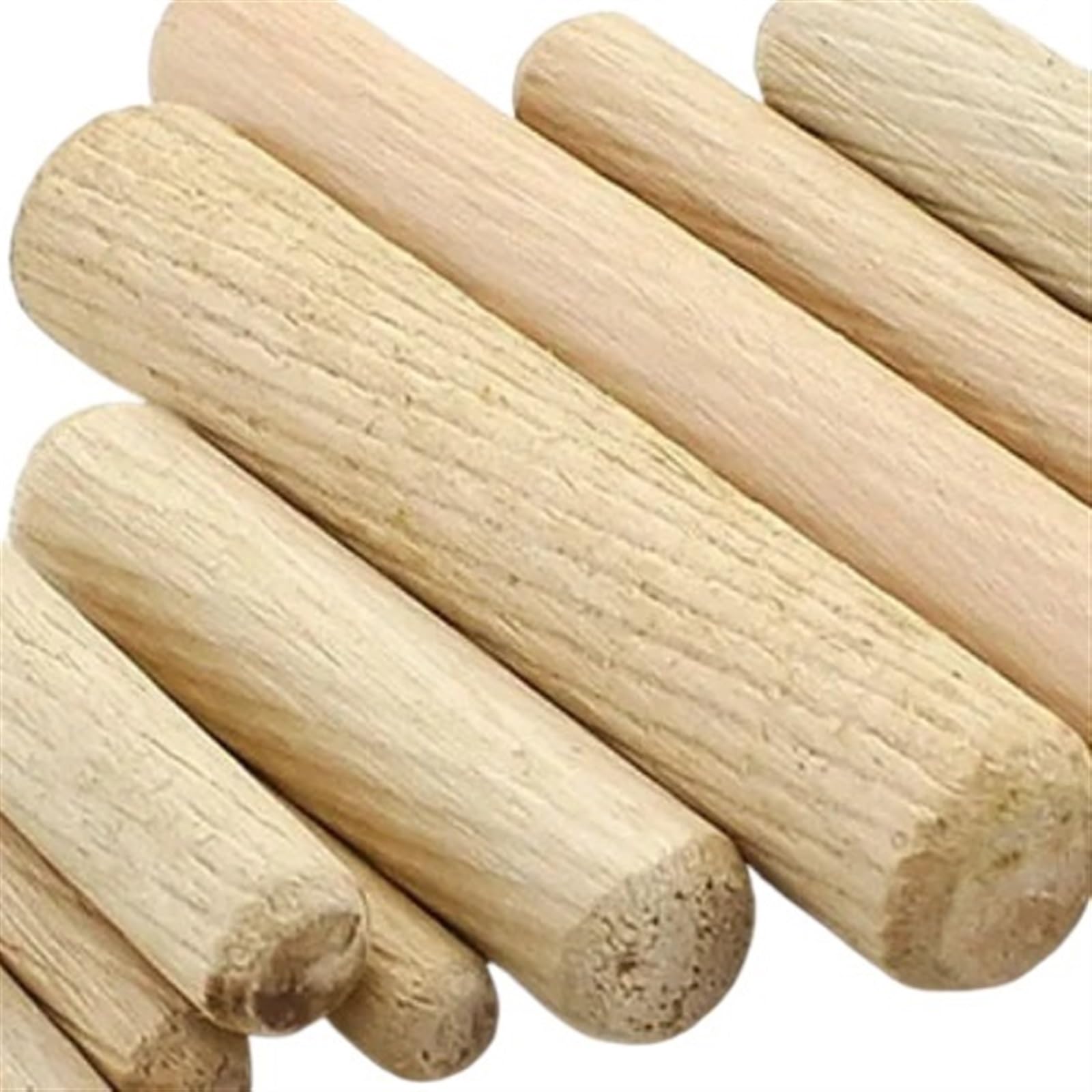 Holzdübel Möbelbeschlag M6/M8/M10 * L mm Schrank Schublade rund geriffelt Holz Handwerk Dübel Stifte Stangen Set(10x60mm 50pcs)