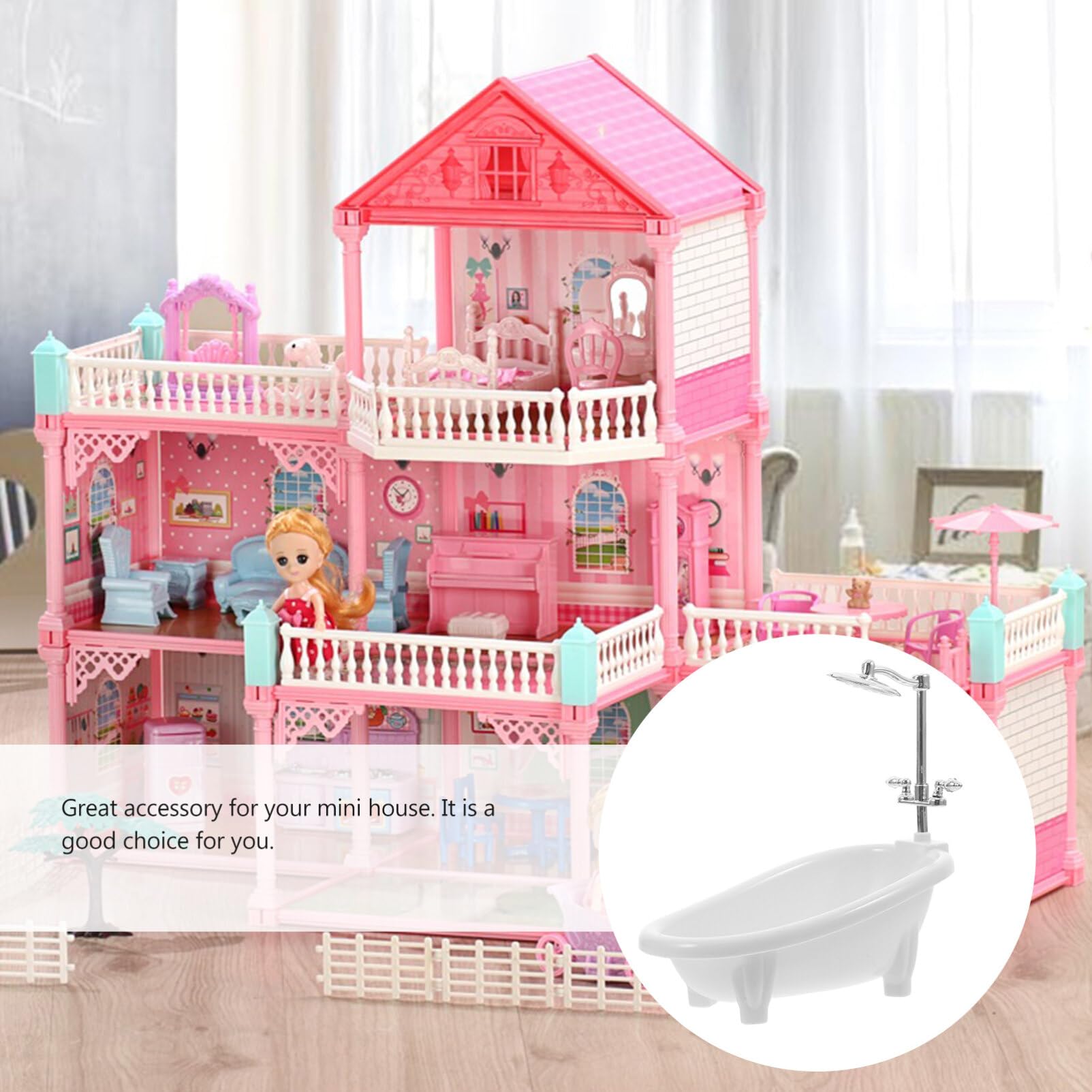 OKJHFD Ensemble de Bain Miniature pour Maison de poupée, 3 pièces Ensemble de Salle de Bain Miniature pour Maison de poupée, Baignoire de Simulation en céramique, Lavabo de (OKJHFDJlF-11 OKJHFD Ensemble de Bain Miniature pour Maison de poupée, 3 pièces Ensemble de Salle de Bain Miniature pour Maison de poupée, Baignoire de Simulation en céramique, Lavabo de (OKJHFDJlF-11
