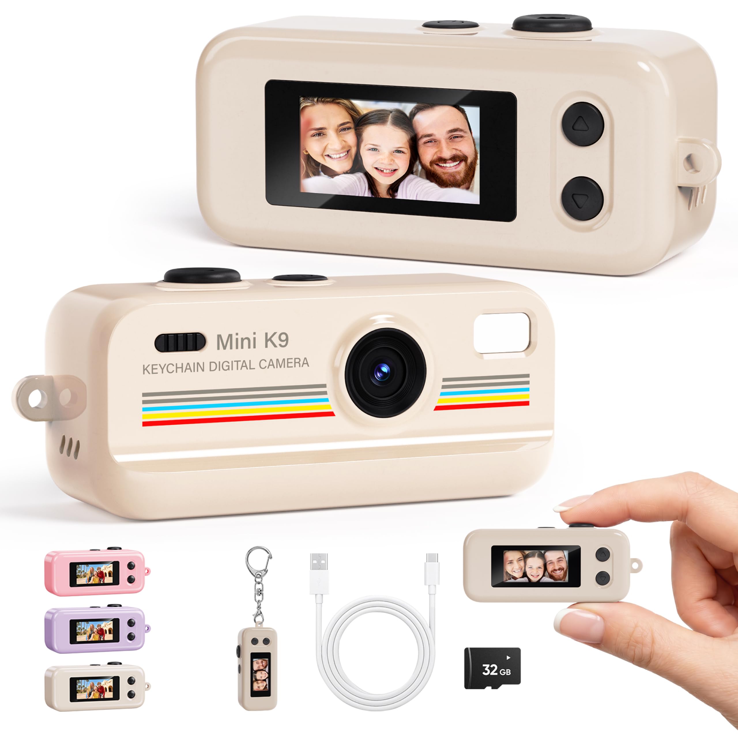 Amazon | Niovexium ミニデジタルカメラ キーチェーン【2MP・16倍