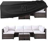 Vista 10 de Fundas para muebles de patio, funda impermeable para muebles de exterior, uso general, fundas para mesa exterior y silla, resistentes 600D