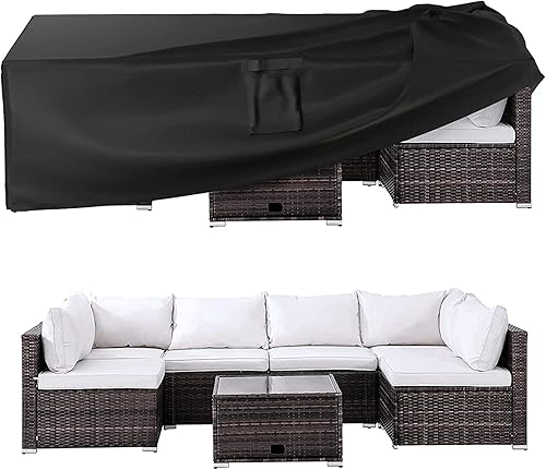 Fundas para muebles de patio, funda impermeable para muebles de exterior, uso general, fundas para mesa exterior y silla, resistentes 600D (102