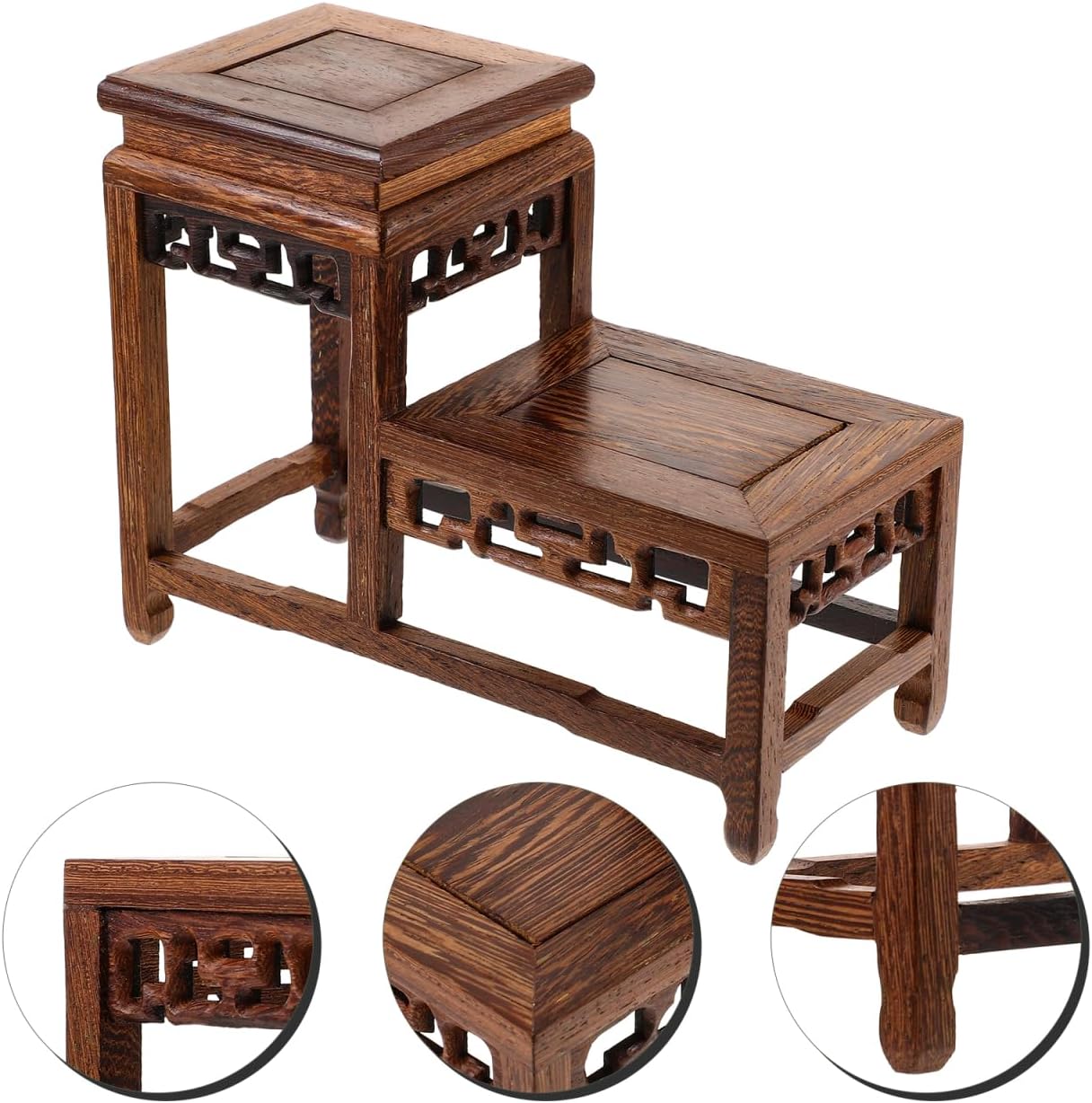 Gadpiparty Chicken Wenge Wood Base Display Stand 7.5X5.7X3.4 Inch Riser for Vases Statues and Home D Cor Accents