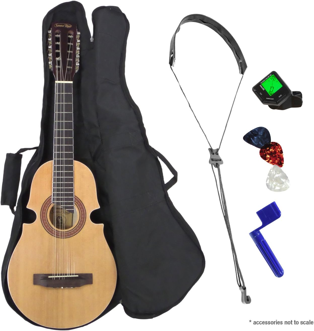Cuatro Deluxe Puerto Rican 10 String Kit(Cuatro Puertorriqueno) Santa Rosa (KQ200K)