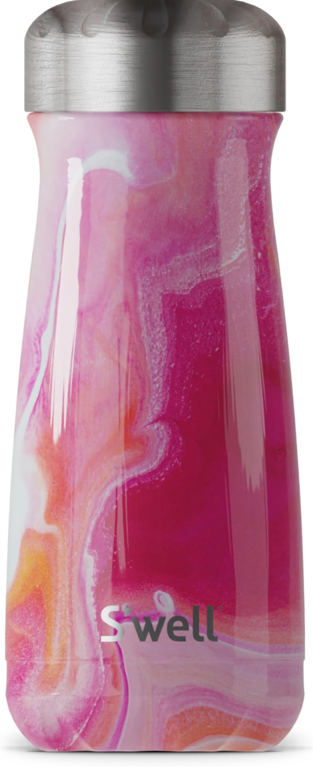 S'well Stainless Steel Traveler, 16oz, Rose Agate, Triple Layered Vacuum Insulated Containers Keeps Drinks Cold for 24 Hours and Hot for 12, BPA Free, Easy Carrying On the Go
