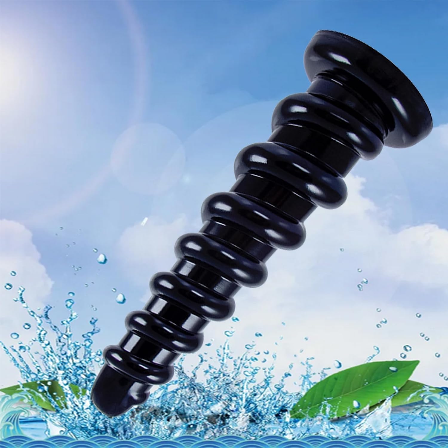 10.8inch Anal Beads Anal Dildo with Strong Suction Cup,Anal Trainer Dildo Large Butt Plug Training Cone Liquid Silicone Prostate Massager with Strong Suction Cup for Hands-Free Play (Style 1)