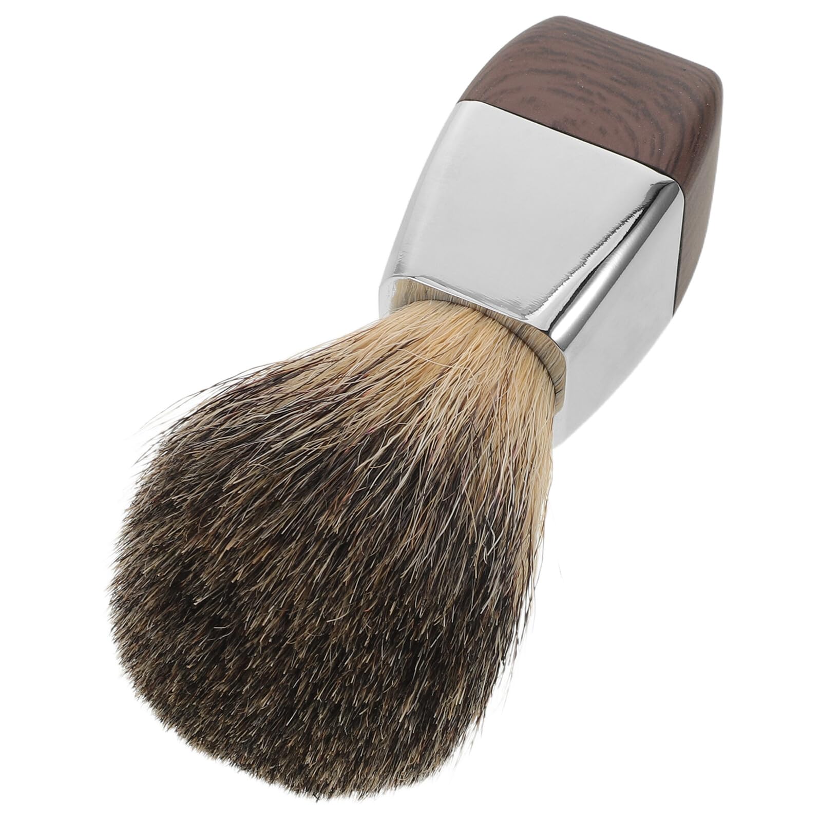 Pennello da Barba per Uomo in Peli di Tasso con Manico in Legno Pennello Accessorio da Barba per Viso con Elevato potere Schiumogeno per Rasatura Delicata e Cura della Pelle