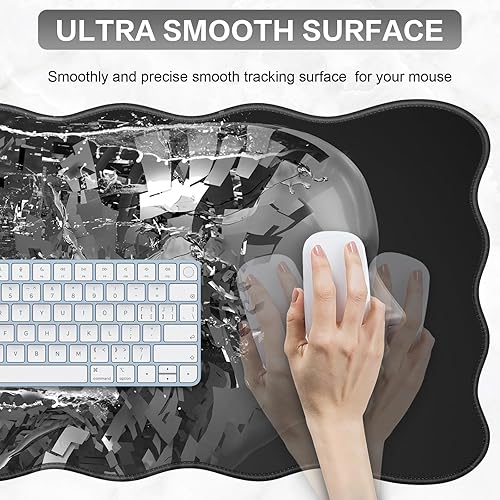 Miniatura 4 de Alfombrilla para mouse para juegos, Alfombrilla para mouse grande XXL 35.4×15.7 pulgadas, Alfombrilla extendida para teclado de computadora y mouse