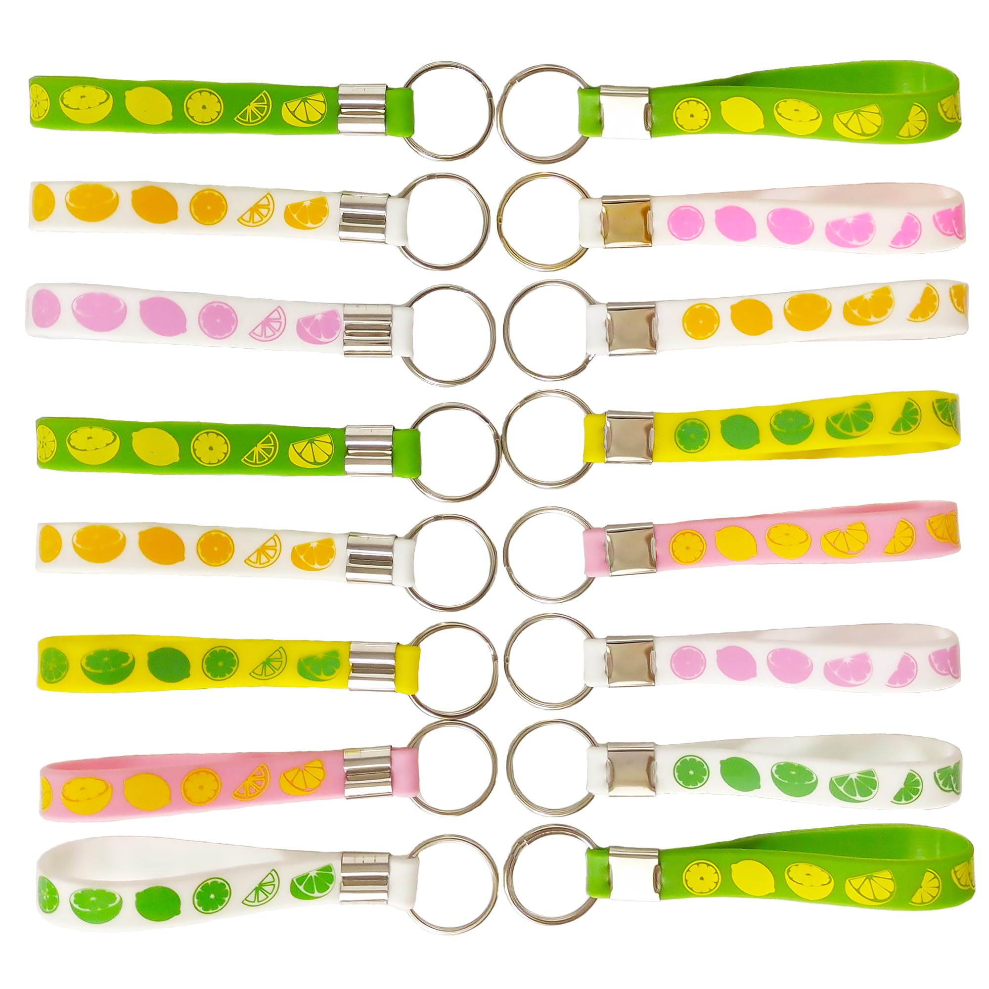 BignzwUra 24PCS Lemon Themed Party Rubber Keychains Yellow Lemon Lime Lemon Baby Shower Birthday Party Favors Supplies Decorations Goodie Bag Favor