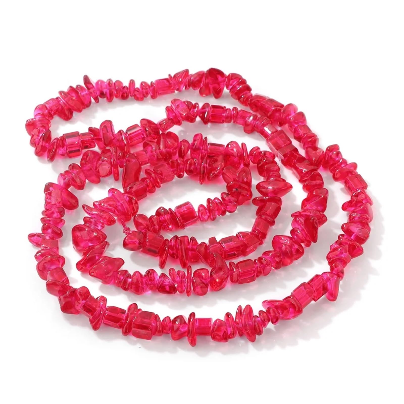 Quartz rouge en perles de forme libre et lisses pour créations haut de gamme