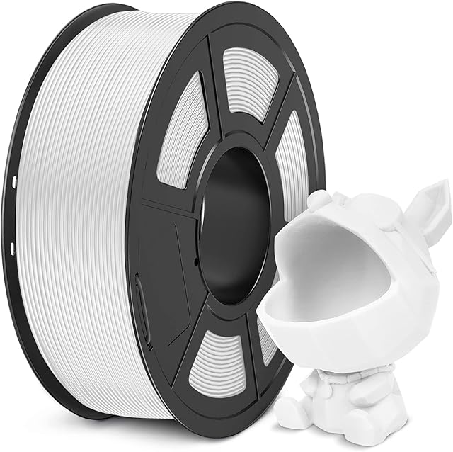 SUNLU Meta PLA Filament 1.75mm, High Toughness, Better Liquidity PLA Filament for Faster 3D Printing,Dimensional Accuracy +/- 0.02 mm,1KG Spool, White