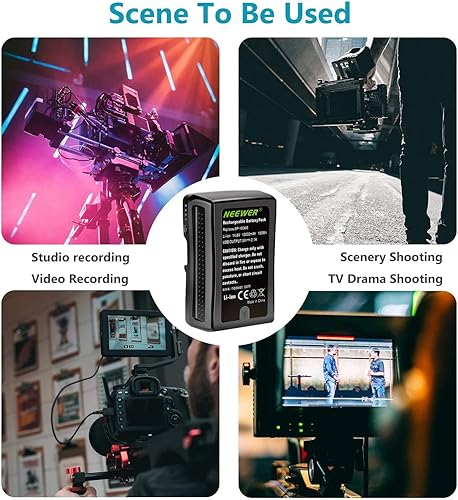 Miniatura 7 de Neewer Batería de bloqueo de V MountV  Batería recargable de iones de litio recargable de 190 Wh 148 V 13200 mAh para videocámara de transmisión de