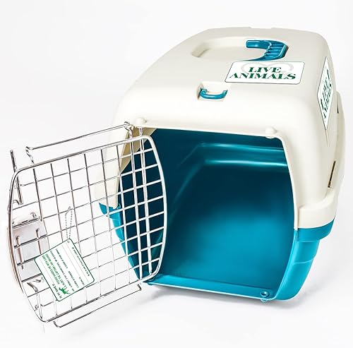 Vista 5 de Eaasty Kit de viaje de 23 piezas para aerolíneas para mascotas, incluye 4 calcomanías de animales vivos, 2 cuencos para mascotas, 1 etiqueta