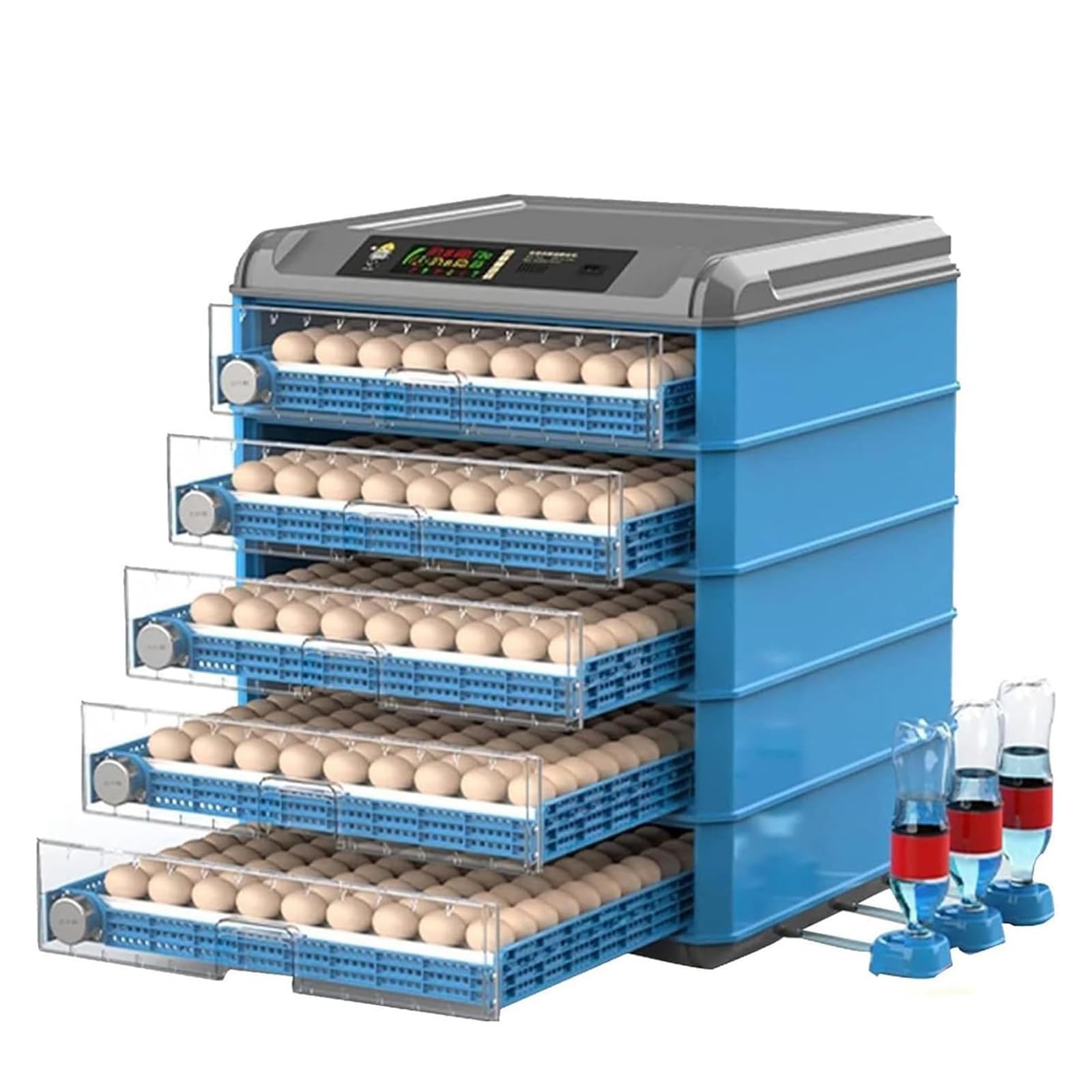 Franreader Multicolor Automatic24/128/192/256/500 Chicken Egg Incubator & Turkey Incubators For Hatching Eggs Farm Poultry Egg Incubator With Automatic Egg Turning 500Eggs(Quintuplelayer)