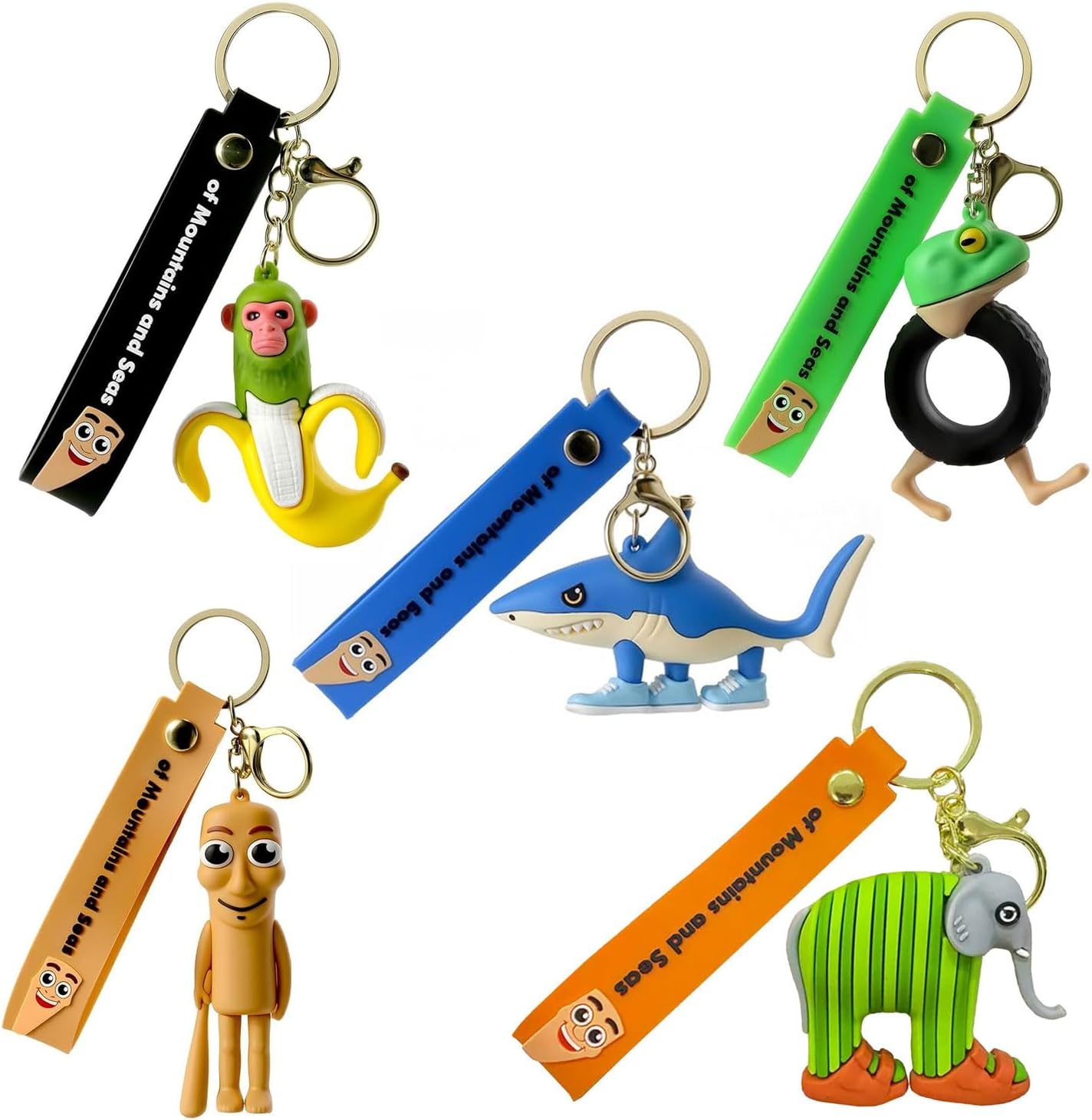 AI Inspired Italian Brainrot Animals Tung Tung Sahur And Tralalero Tralala Action Figure Wrist Strap KeyChains