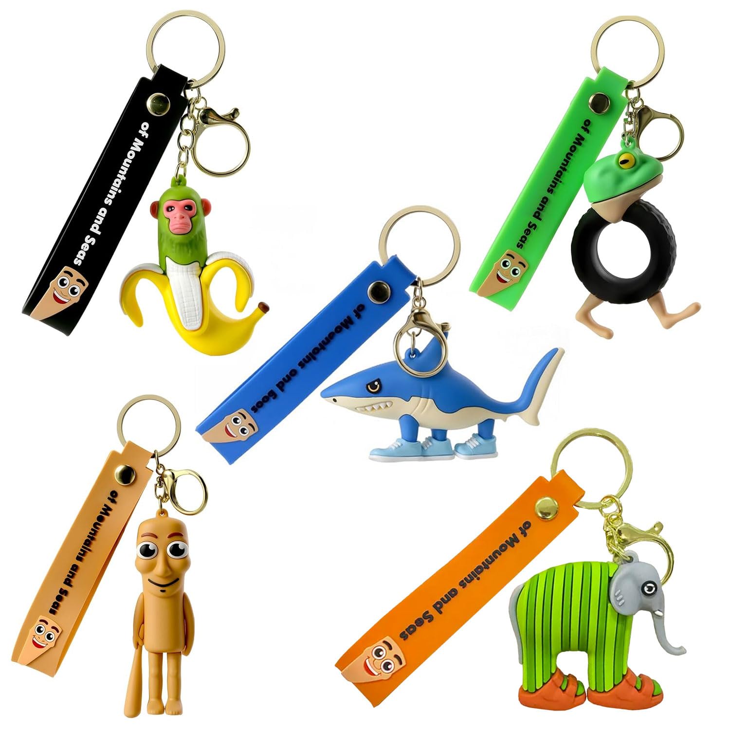AI Inspired Italian Brainrot Animals Tung Tung Sahur And Tralalero Tralala Action Figure Wrist Strap KeyChains