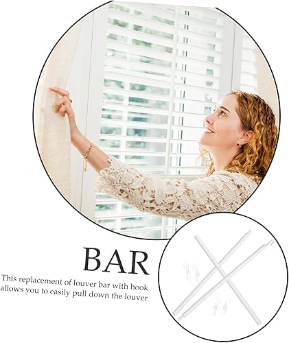 Miniatura 8 de DECHOUS 1 juego de varitas ciegas venecianas de plástico, varitas verticales de control de vara con gancho, barra de cortina transparente, barra de